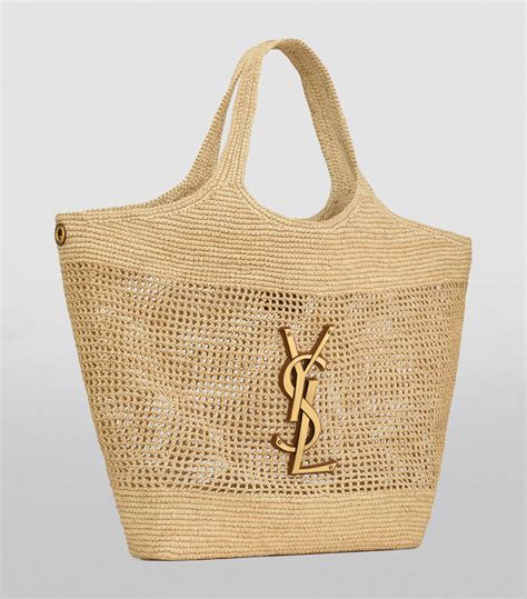 ysl raffia chain bag|YSL raffia icare tote.